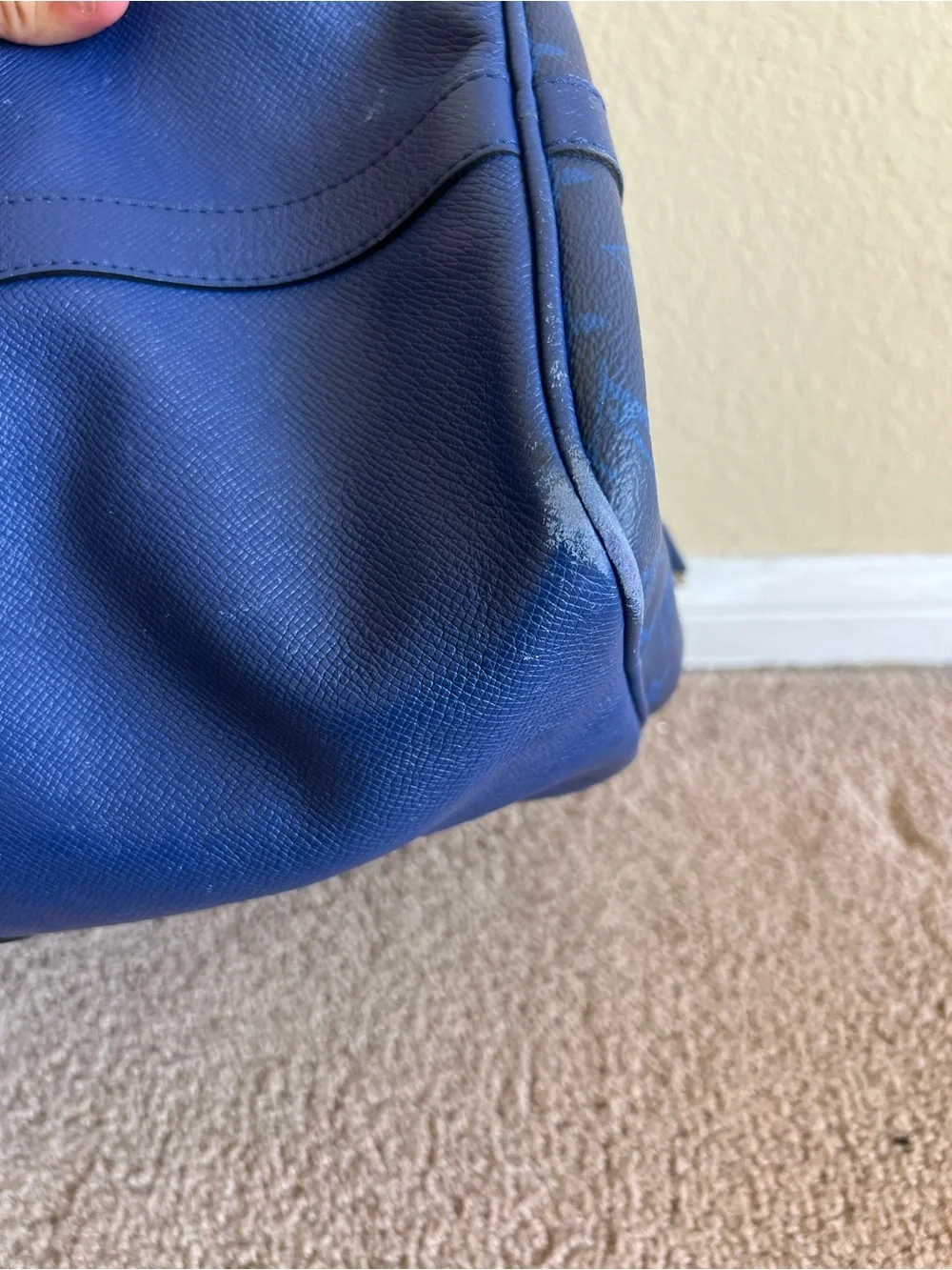 Louis Vuitton Blue Monogram Canvas Travel Duffle